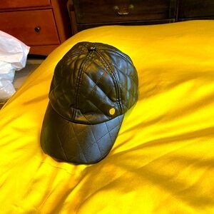Vince Camuto vegan leather quilted cap